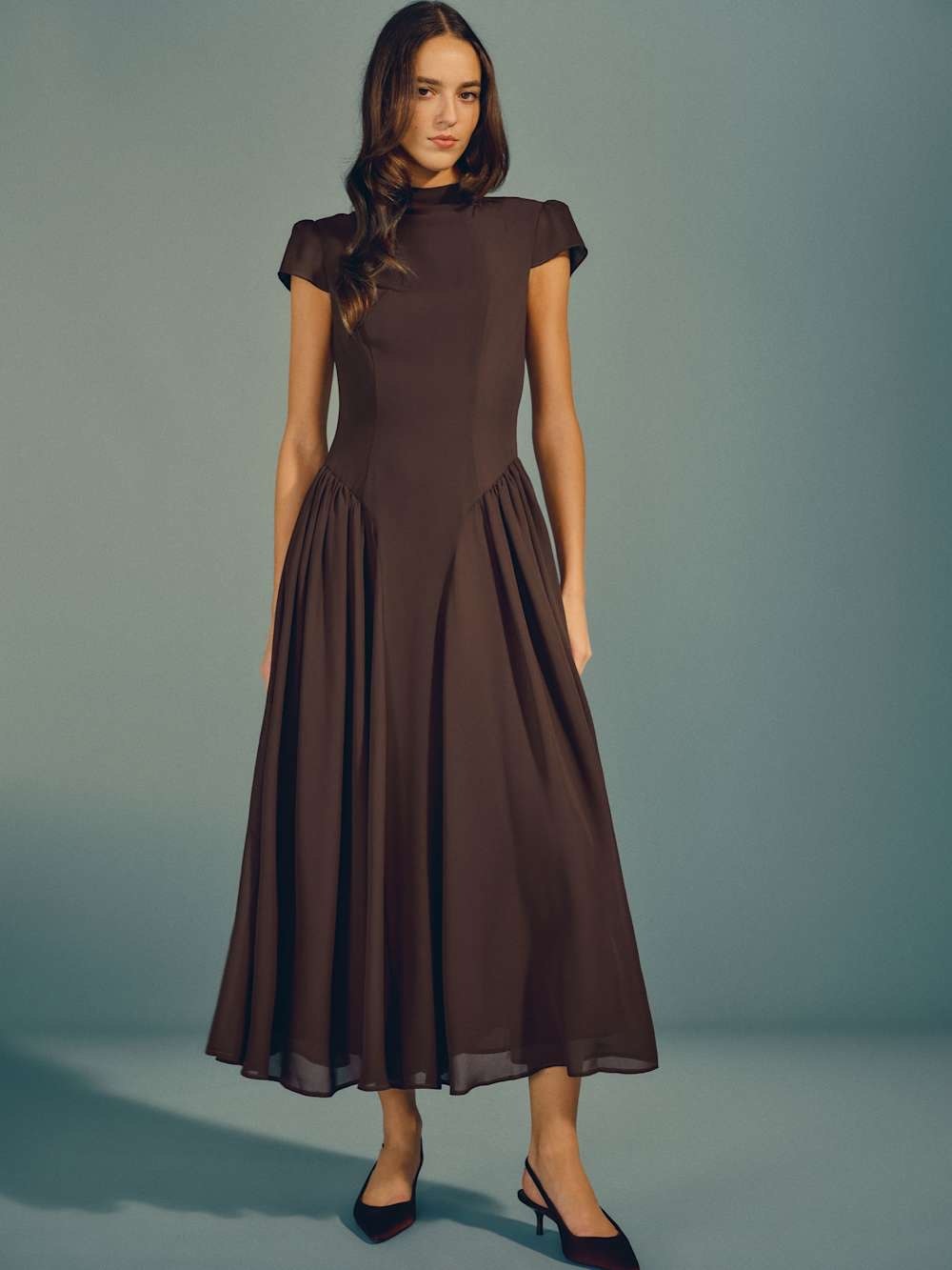 Sz 0 Reformation Maven Dress Mole Nwt